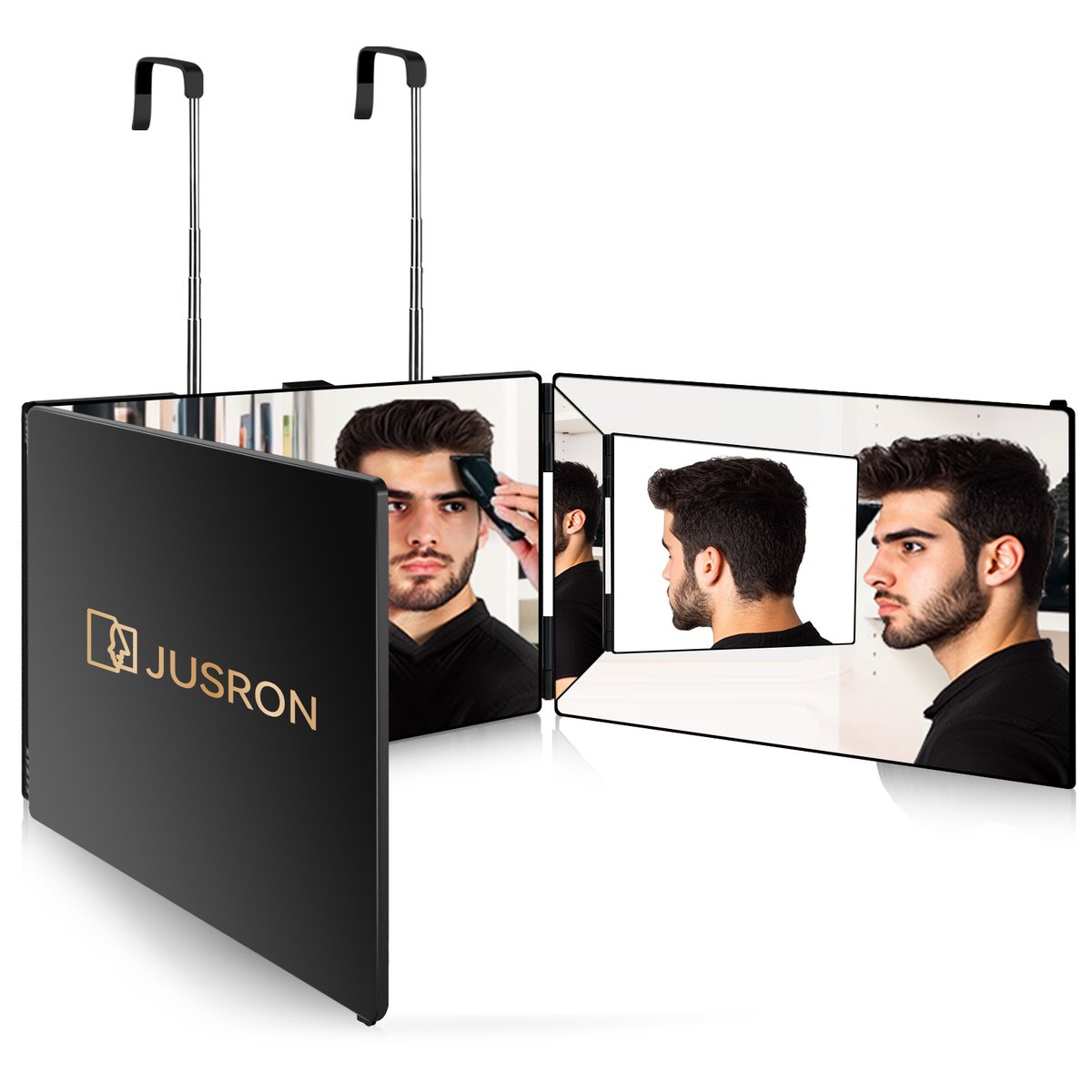 JUSRON 360 Viewing Angle Self Hair Cutting Mirror