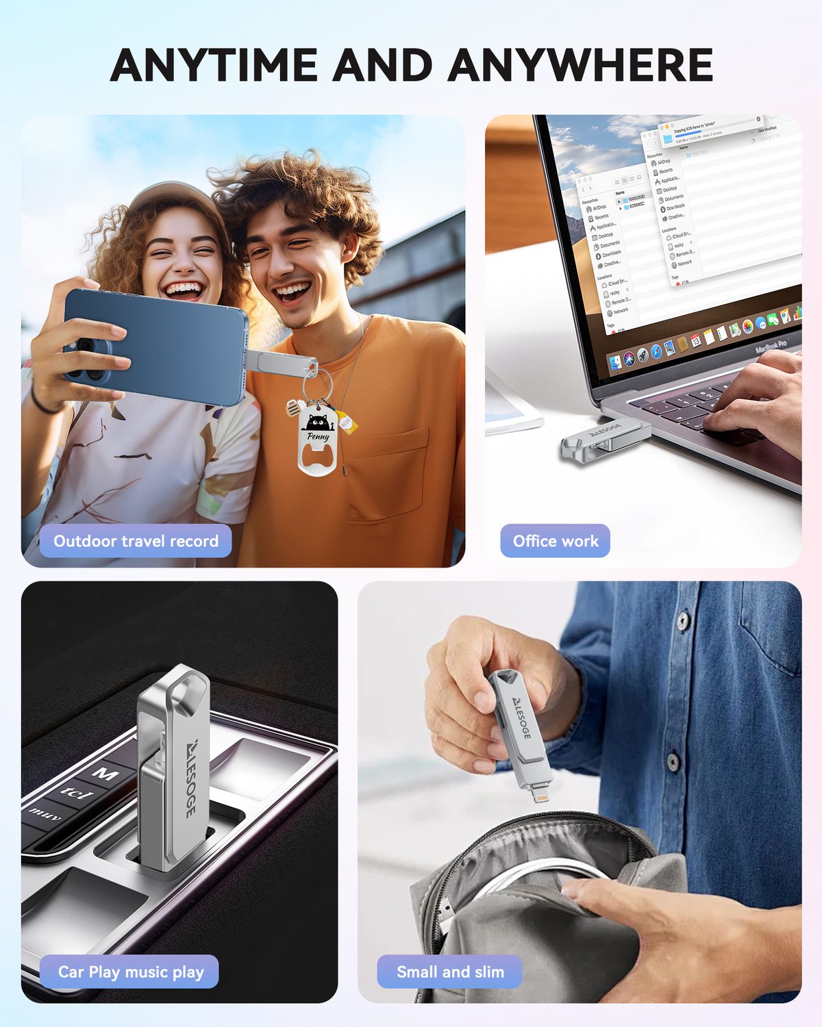 LESOGE flash drive use cases